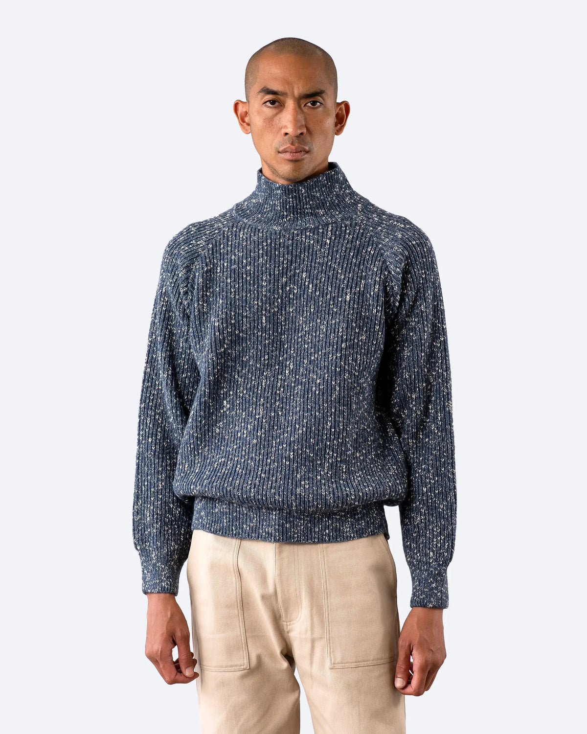 Far Afield | Pull tricoté côtelé "Bayer" - Bleu