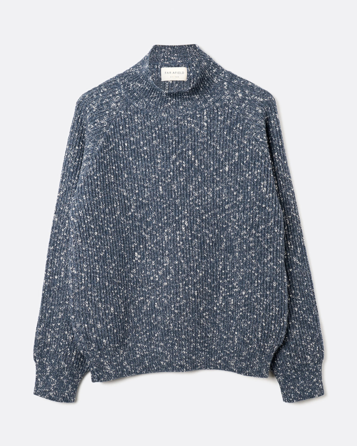 Far Afield | Pull tricoté côtelé "Bayer" - Bleu