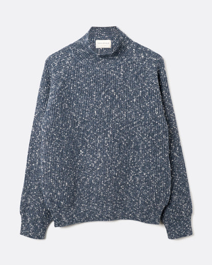 Far Afield | Pull tricoté côtelé "Bayer" - Bleu