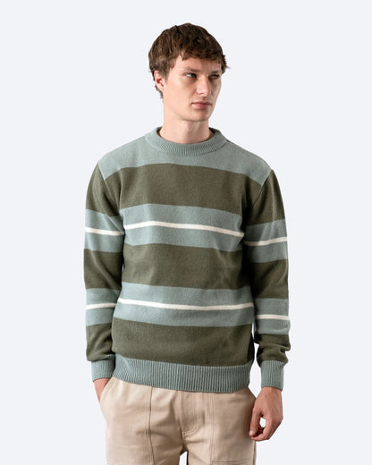 Far Afield | Pull tricoté "Combin" - Bleu Aqua/Vert
