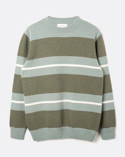 Far Afield | Pull tricoté "Combin" - Bleu Aqua/Vert