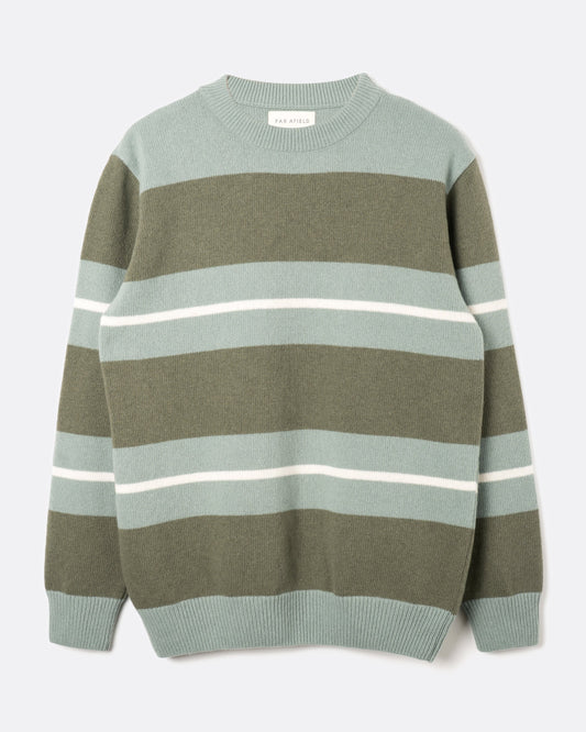 Far Afield | Pull tricoté "Combin" - Bleu Aqua/Vert
