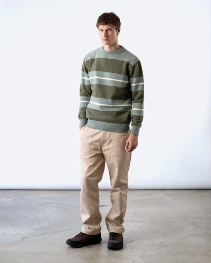 Far Afield | Pull tricoté "Combin" - Bleu Aqua/Vert