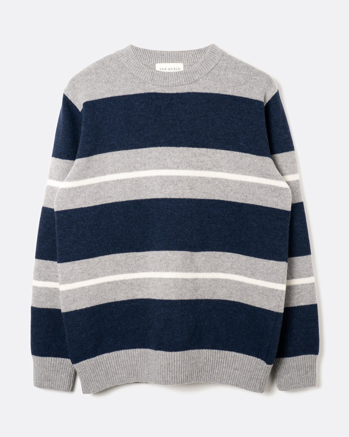 Far Afield | Pull tricoté "Combin" - Bleu Marine/Gris
