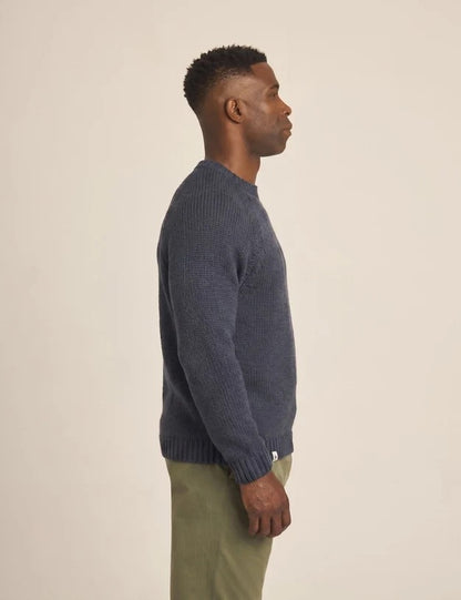 Peregrine | Pull en laine 'Bristol' - Marine