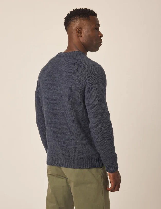 Peregrine | Pull en laine 'Bristol' - Marine