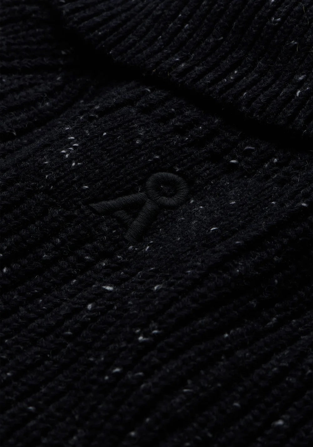 ARMEDANGELS | Pull en tricot de tweed à demi-fermeture éclair - Noir