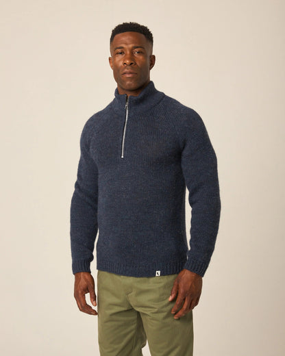 Peregrine | Pull à demi fermeture éclair 'Bristol' - Marine
