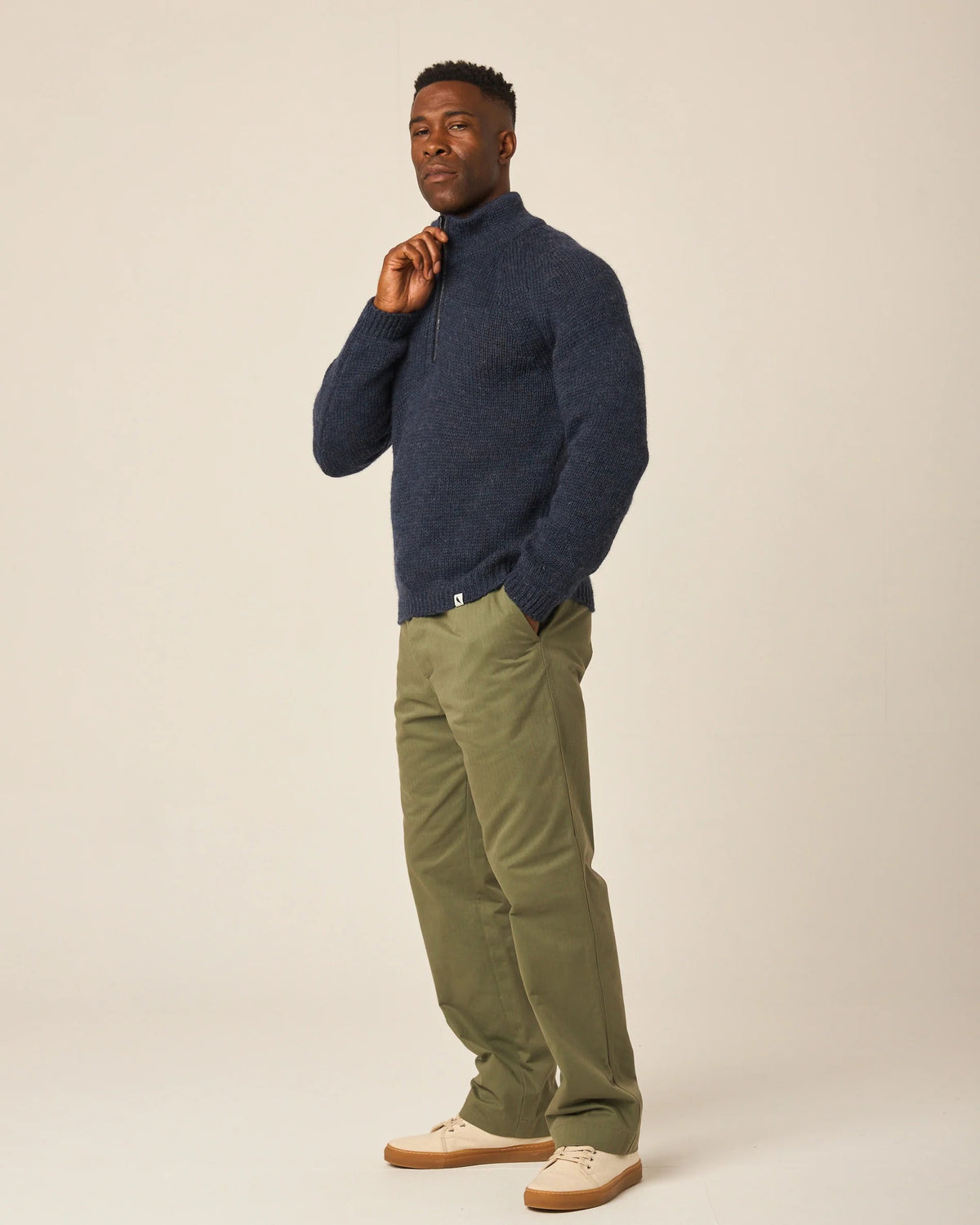 Peregrine | Pull à demi fermeture éclair 'Bristol' - Marine