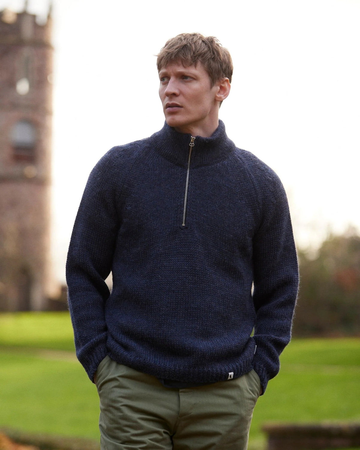 Peregrine | Pull à demi fermeture éclair 'Bristol' - Marine