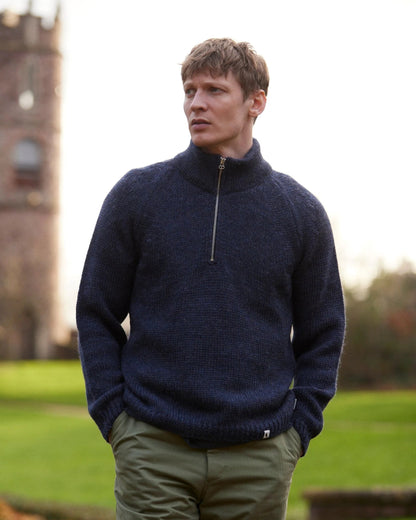 Peregrine | Pull à demi fermeture éclair 'Bristol' - Marine
