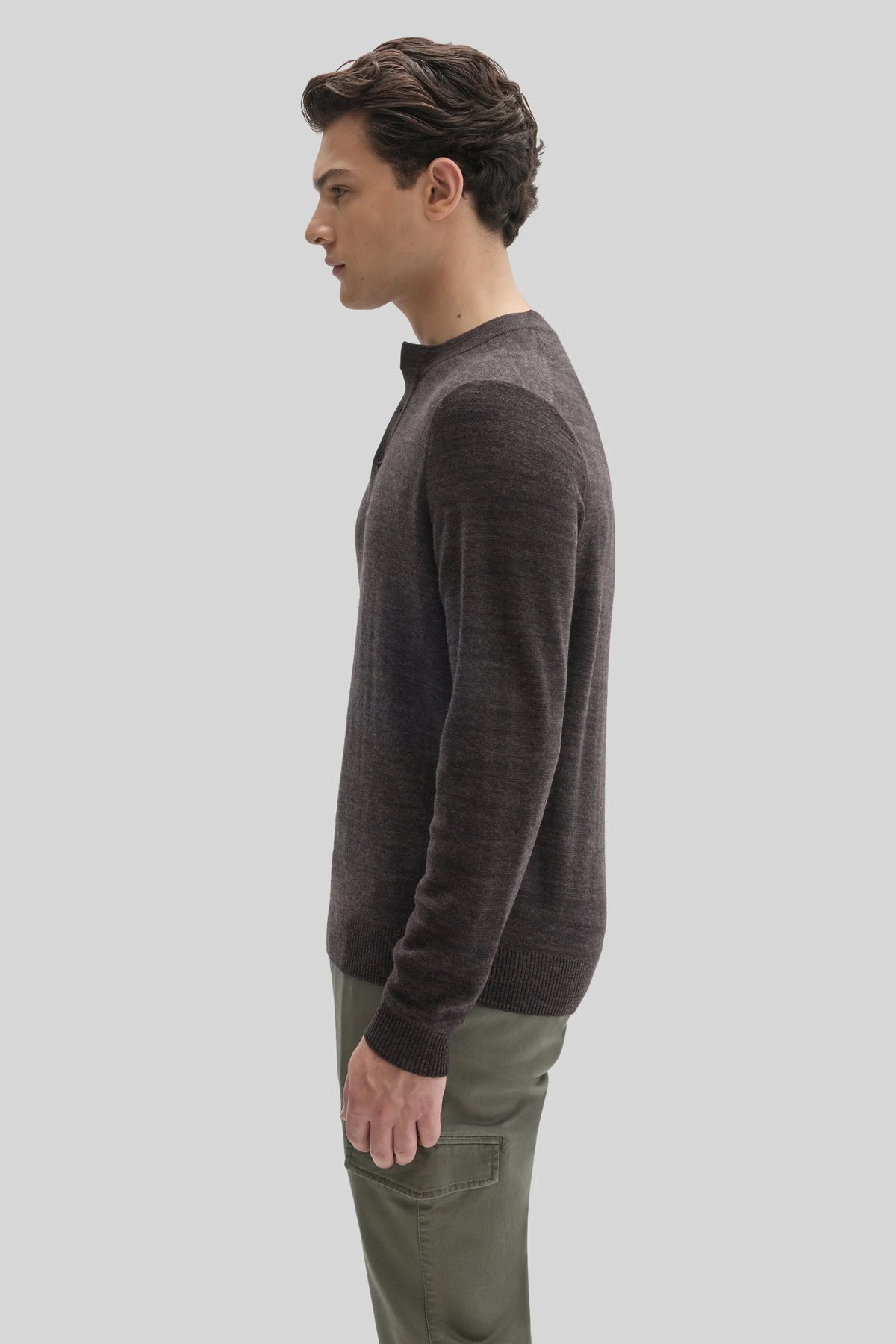 Robert Barakett | Pull Henley "Aranda" - Espresso