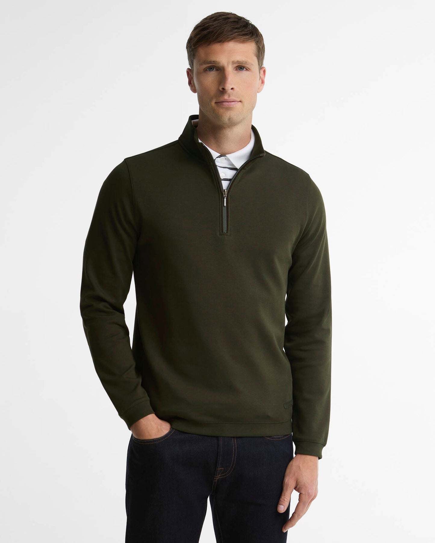 Barbour | Pull à demi-zip "Guy" - Sauge