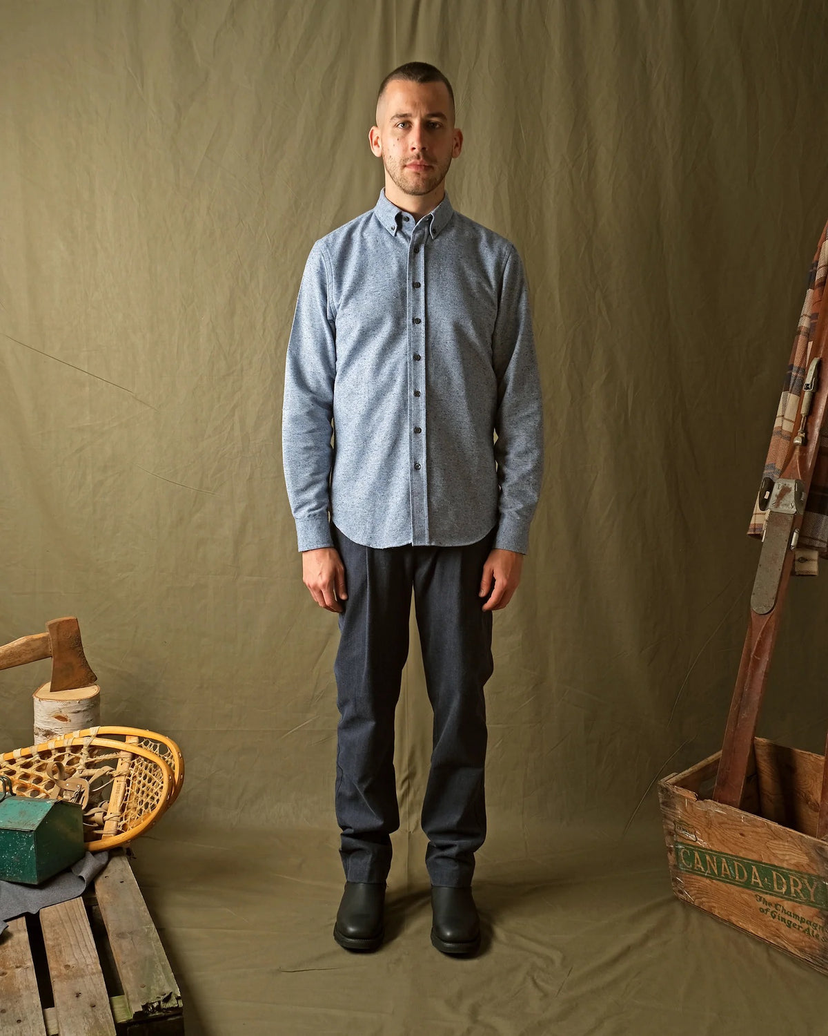 Outclass | Chemise en flanelle - Bleu Ciel