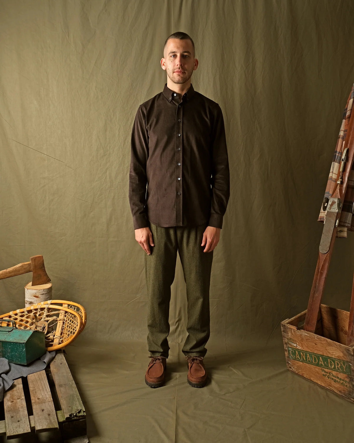 Outclass | Chemise en velours côtelé - Mocha