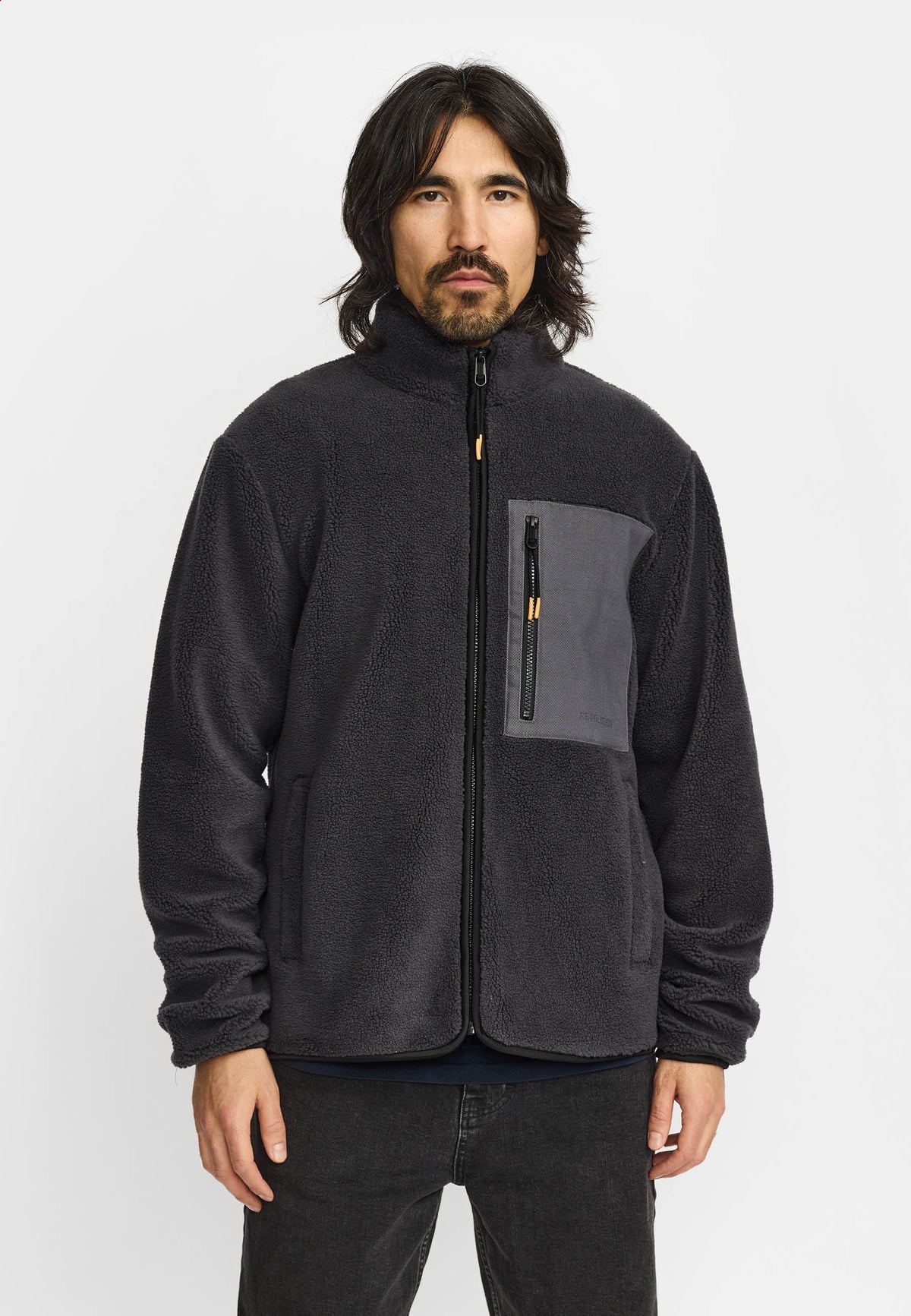 Revolution | Veste en molleton "Teddy" / 7027 - Gris Foncé