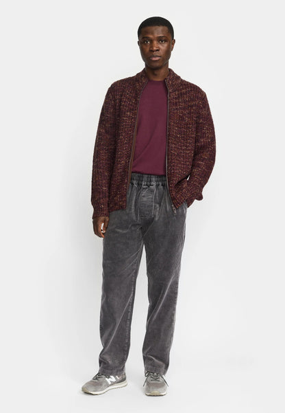 Revolution | Cardigan en tricot avec glissière / 6618 - Bordeaux