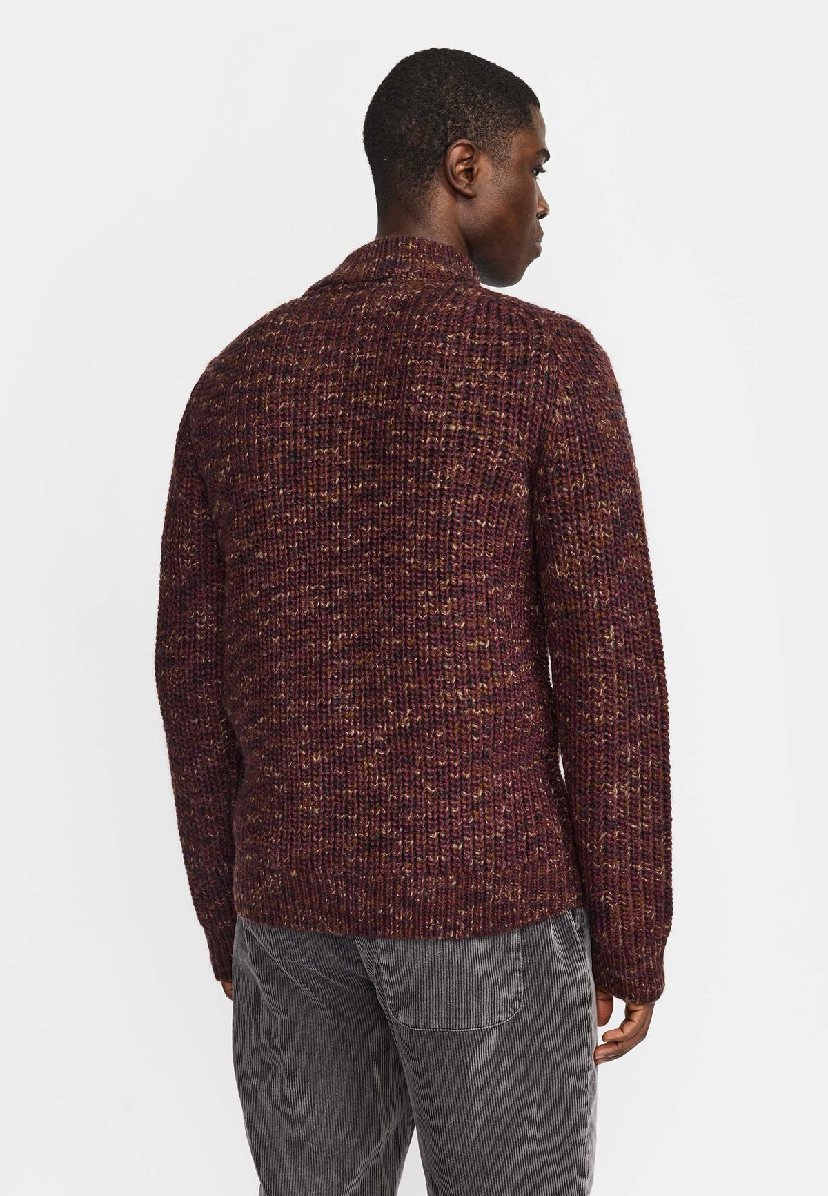 Revolution | Cardigan en tricot avec glissière / 6618 - Bordeaux