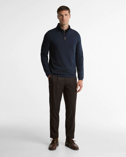Barbour | Pull à demi-zip "Guy" - Bleu Marine