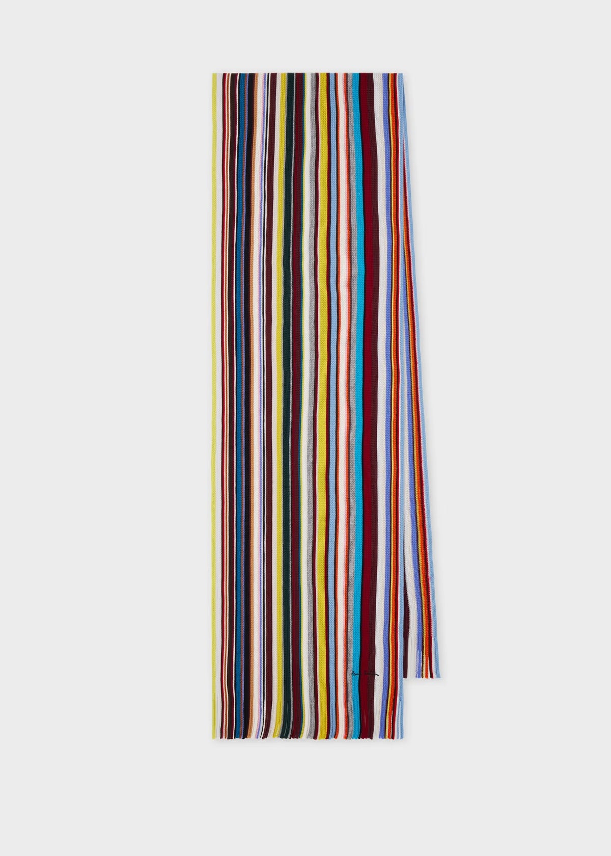 Paul Smith | Écharpe en laine mérinos tricotée "Signature Stripe" - Multicolore