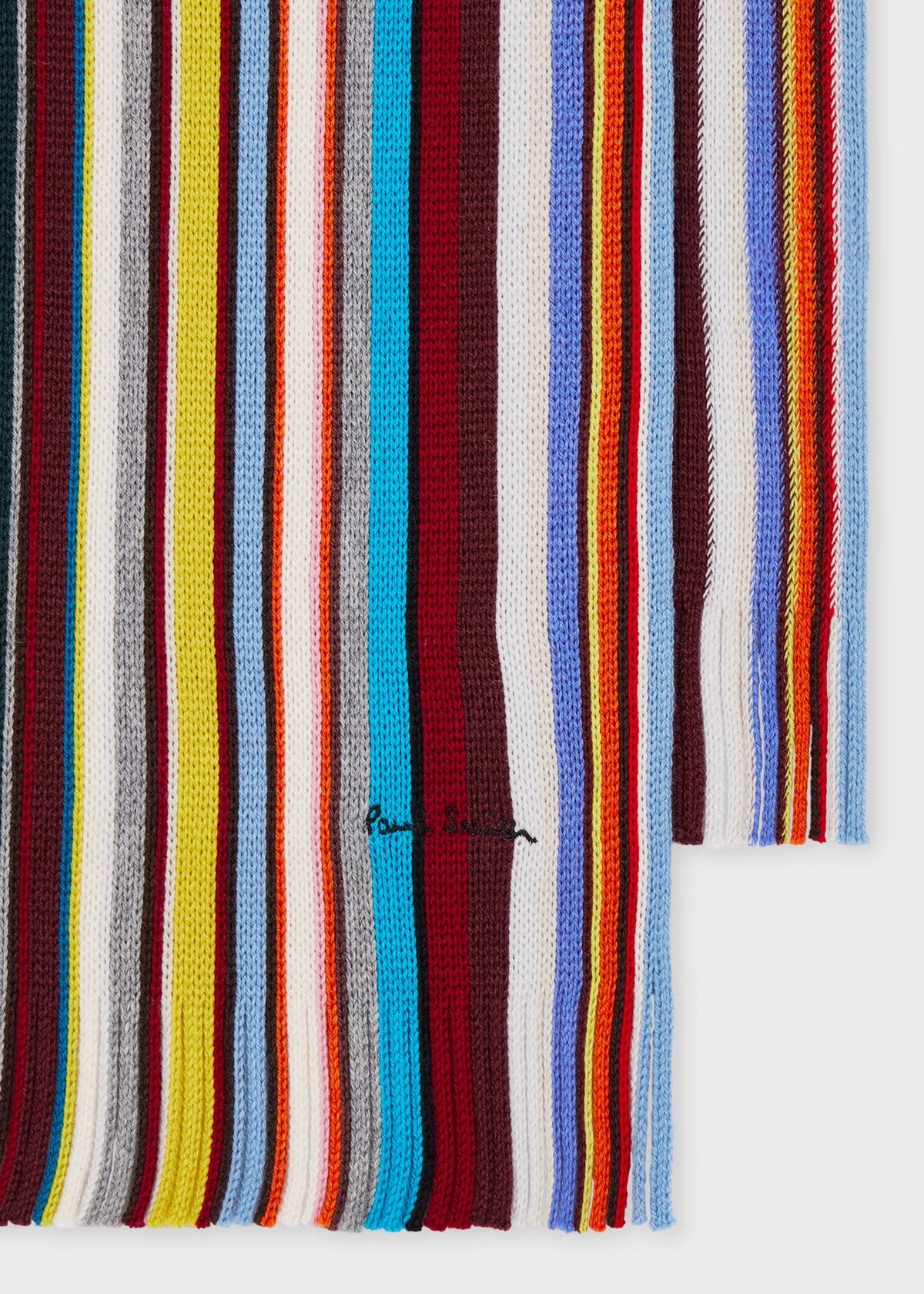 Paul Smith | Écharpe en laine mérinos tricotée "Signature Stripe" - Multicolore