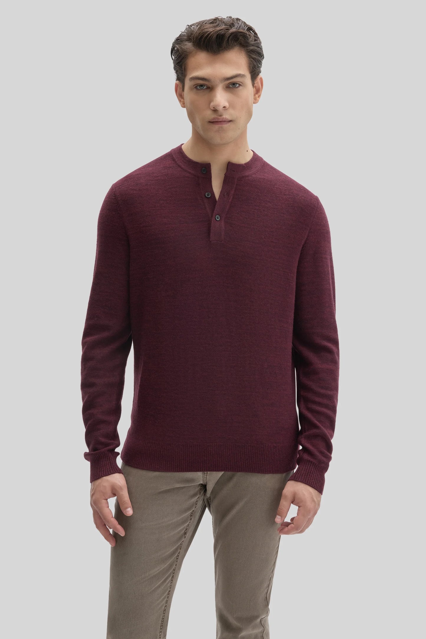 Robert Barakett | Pull Henley "Aranda" - Bordeaux