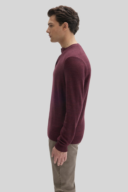 Robert Barakett | Pull Henley "Aranda" - Bordeaux