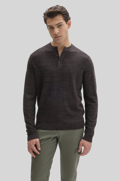 Robert Barakett | Pull Henley "Aranda" - Espresso