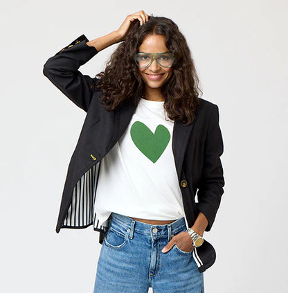 KERRI ROSENTHAL | Tee-shirt " Suke Imperfect Heart" - Vert