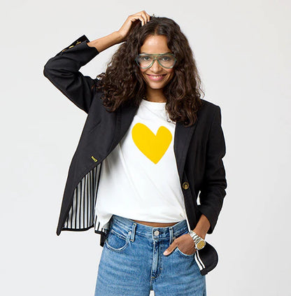 KERRI ROSENTHAL | Tee-shirt " Suke Imperfect Heart" - Jaune