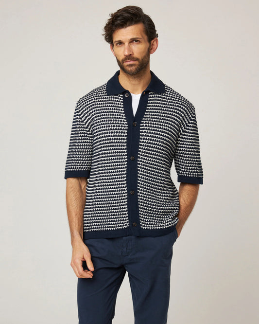 Peregrine | La chemise ''Island Crochet'' - Bleu marine