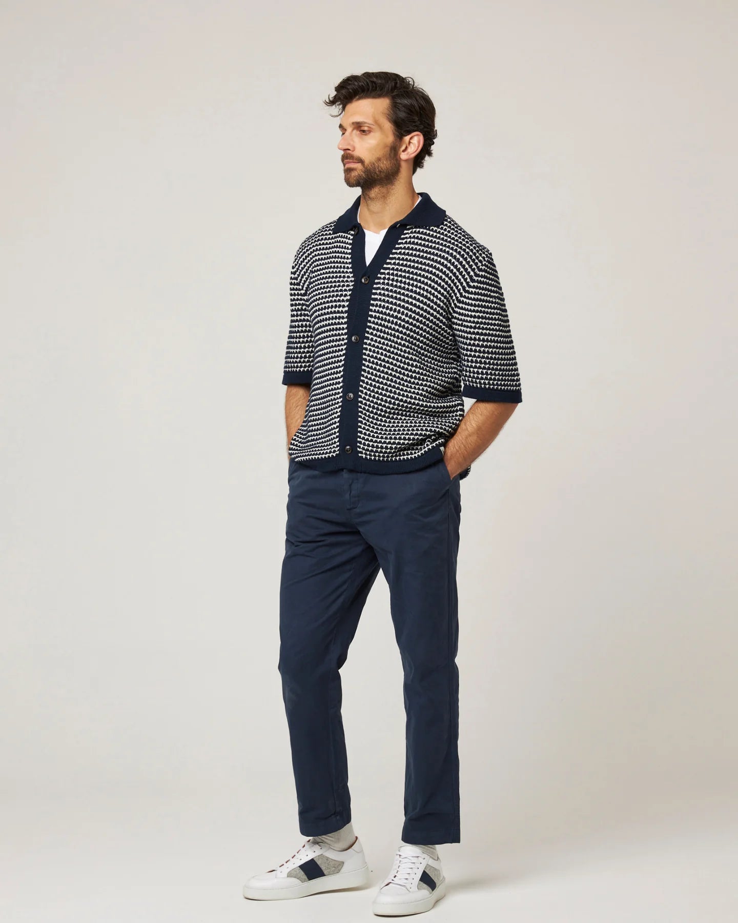 Peregrine | La chemise ''Island Crochet'' - Bleu marine