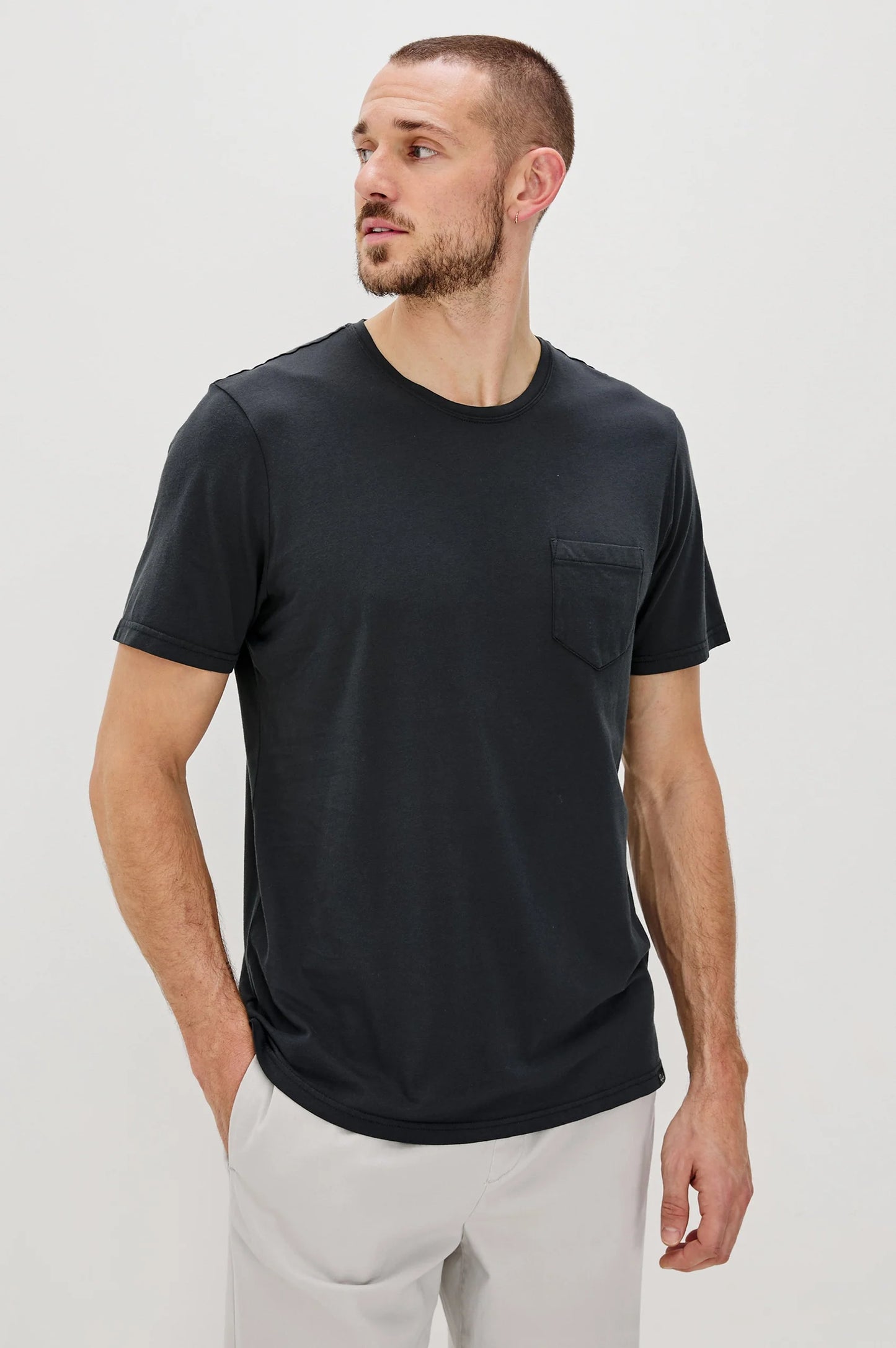 Rails | T-shirt Johnny en jersey de coton modal doux - Carbon