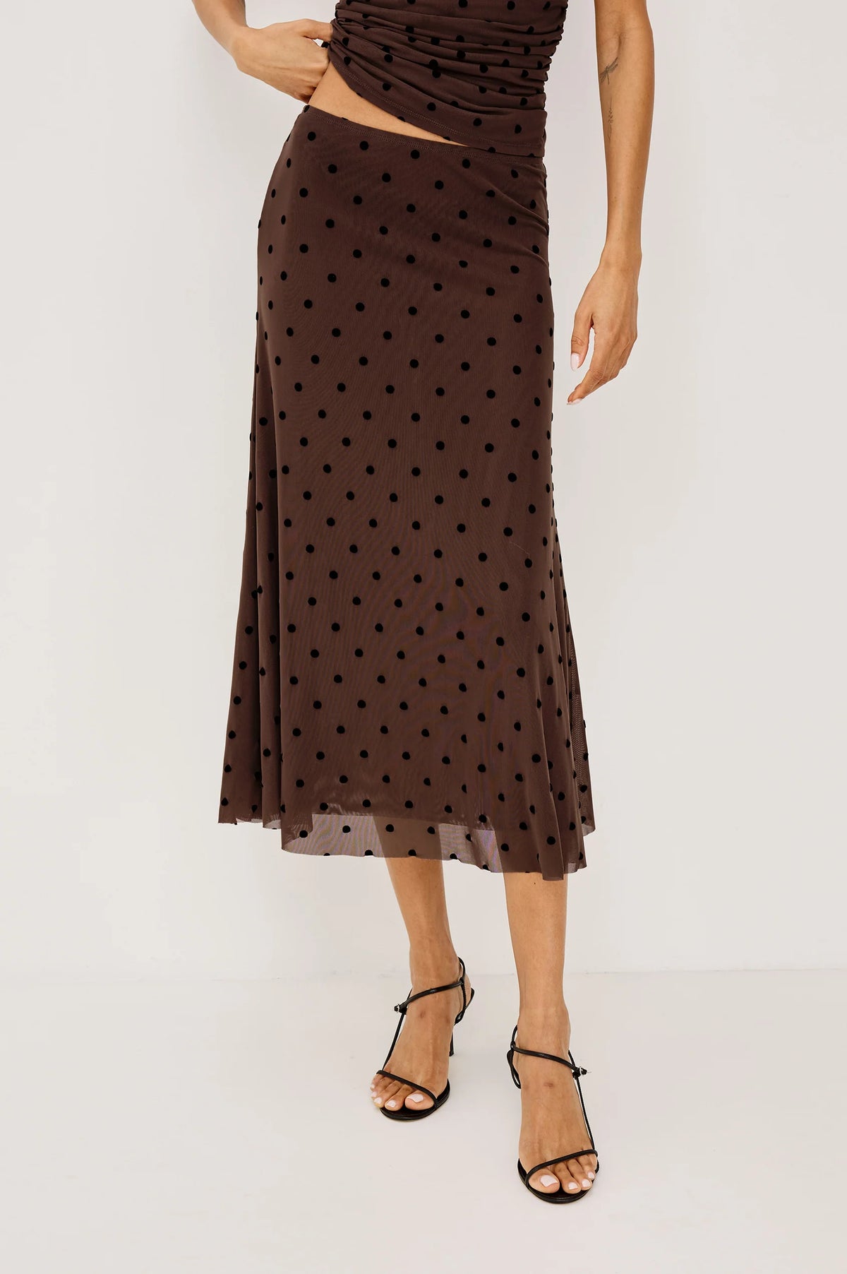 Rails | Jupe à motifs à pois "Jordan" - Chocolat