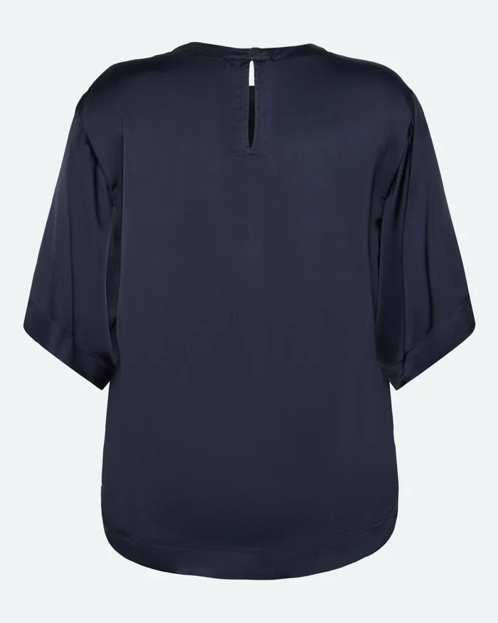 Minimum | Blouse style satin "Janey" - Marine