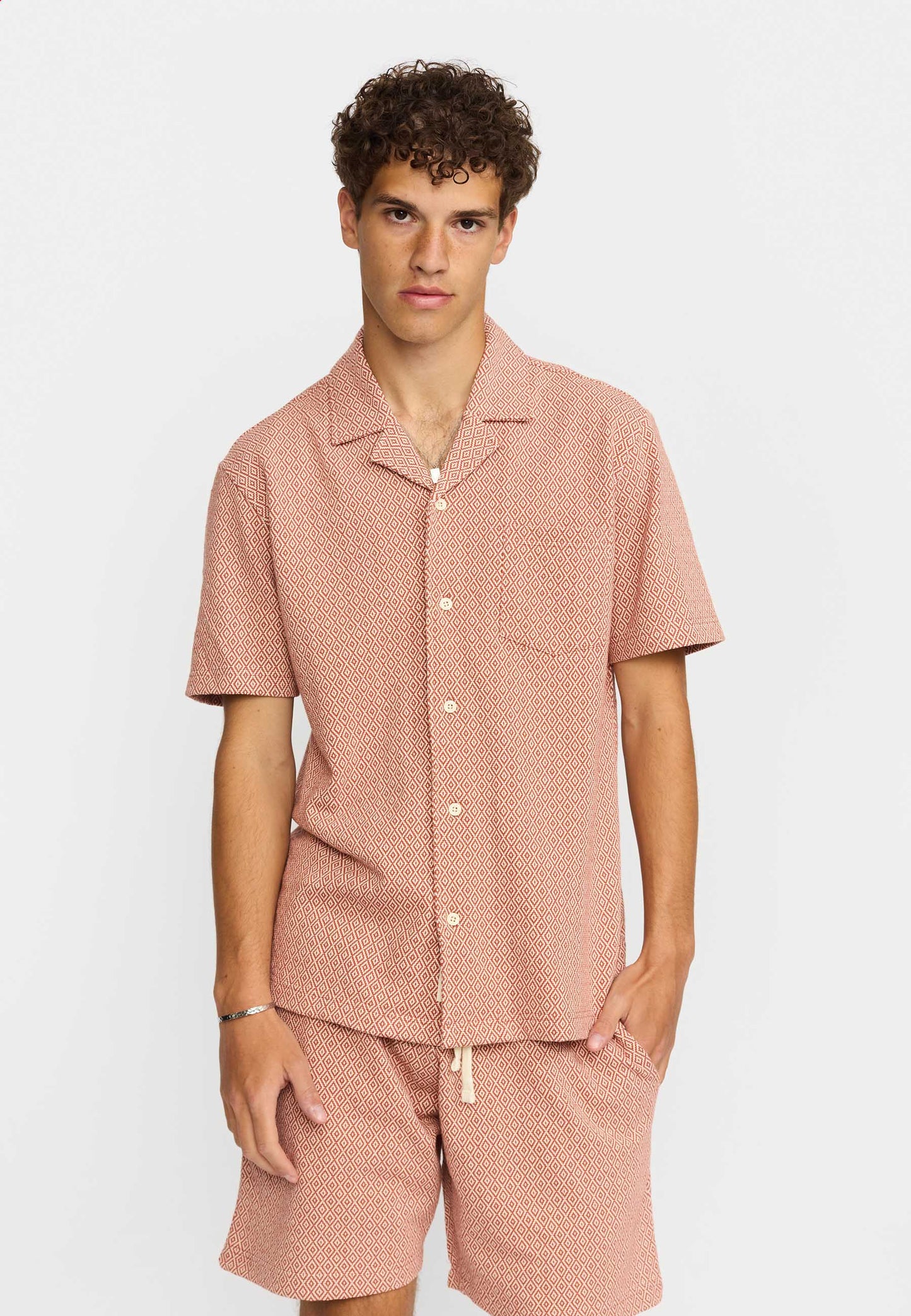 Revolution | Chemise cubaine à manches courtes / 3175- Orange