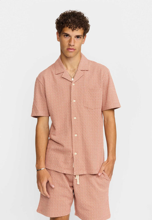 Revolution | Chemise cubaine à manches courtes / 3175- Orange