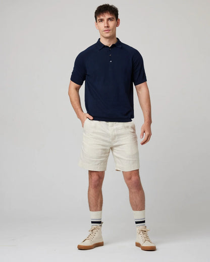 Peregrine | Polo en maille de coton ''Jones'' - Bleu marine