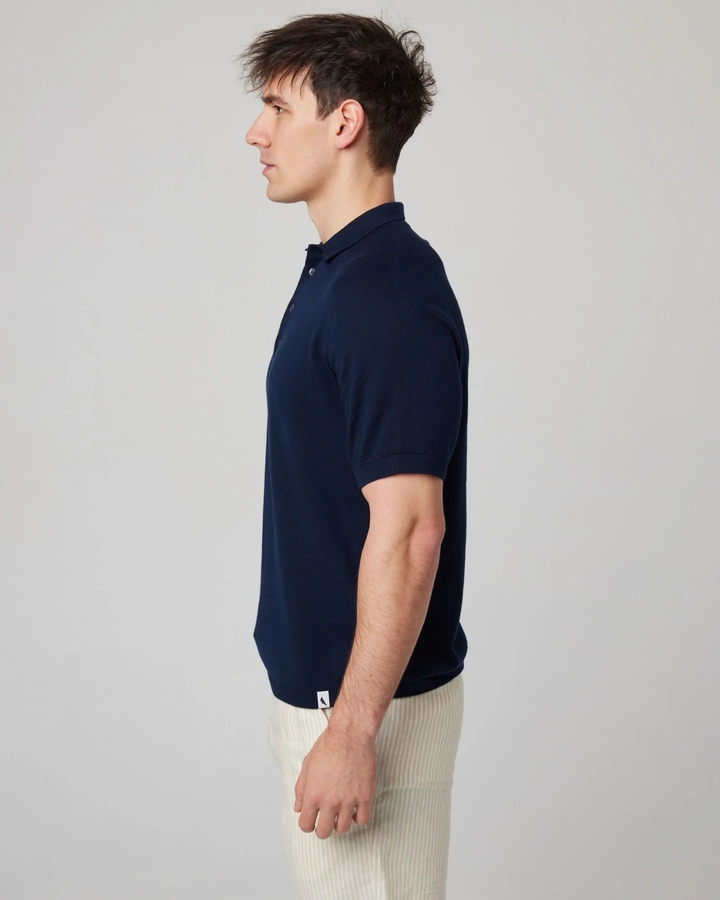 Peregrine | Polo en maille de coton ''Jones'' - Bleu marine