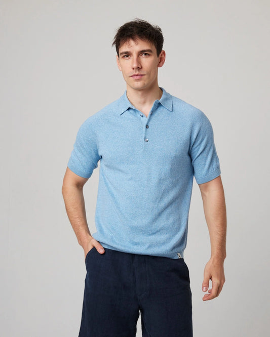 Peregrine | Polo en maille de coton ''Jones'' - Océan