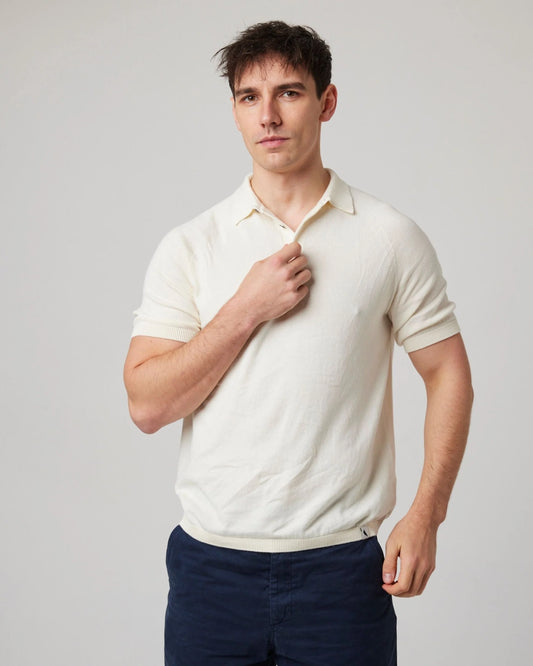 Peregrine | Polo en maille de coton ''Jones''  - Blanc