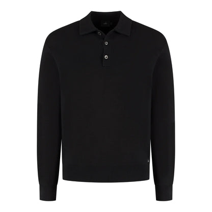 WAHTS | Polo à manche longue  "Crawford" - Noir