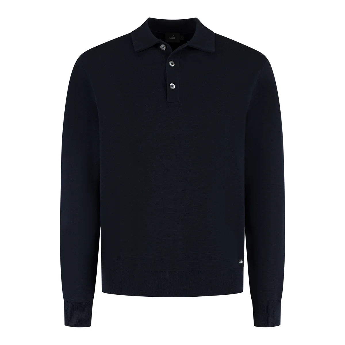 WAHTS | Polo à manche longue  "Crawford" - Bleu nuit
