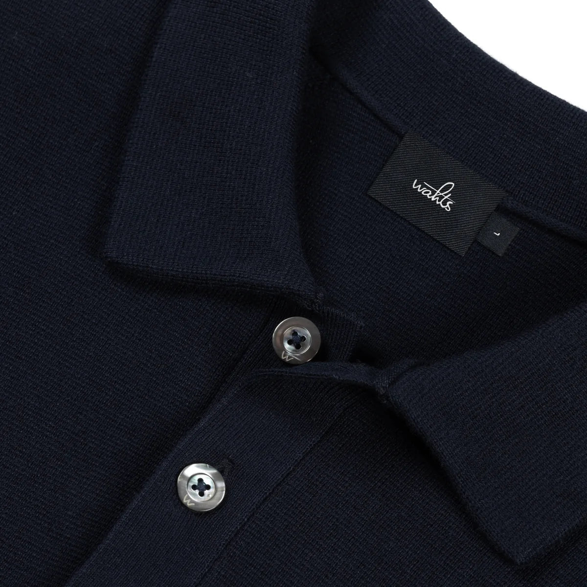 WAHTS | Polo à manche longue  "Crawford" - Bleu nuit