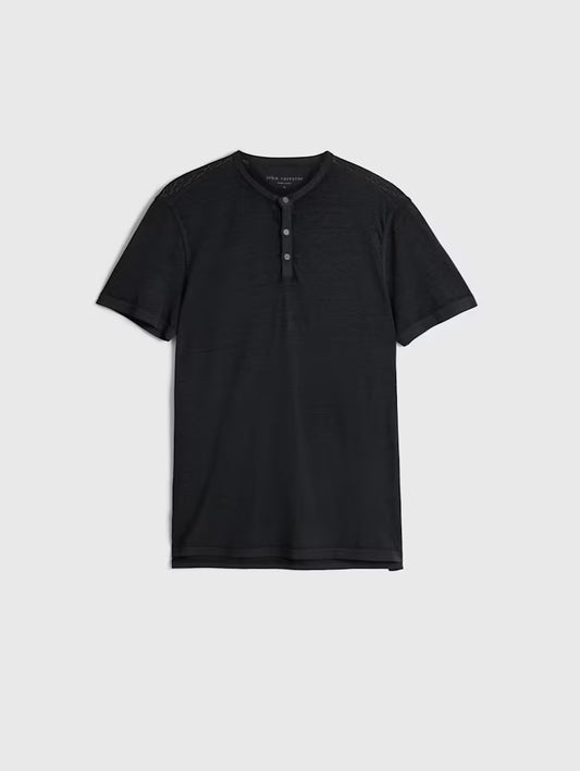 John Varvatos | Le t-shirt henley "Duke" - Noir
