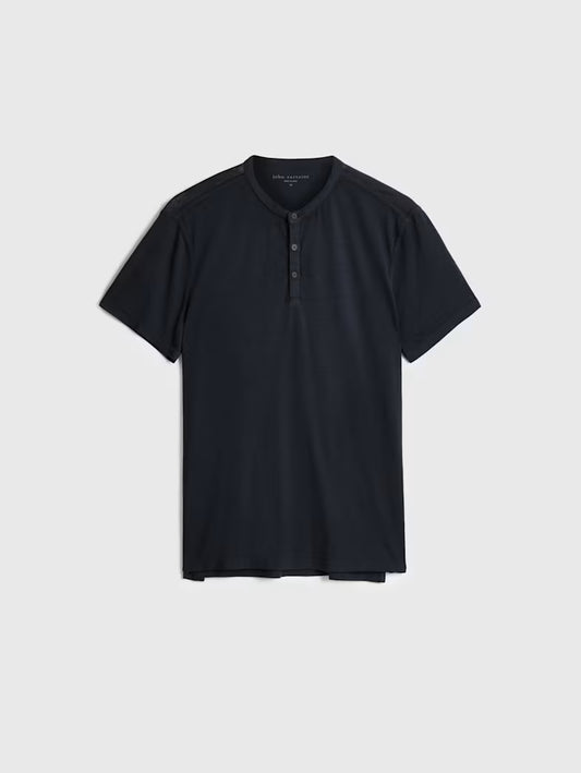 John Varvatos | Le t-shirt henley "Duke" - Bleu marine