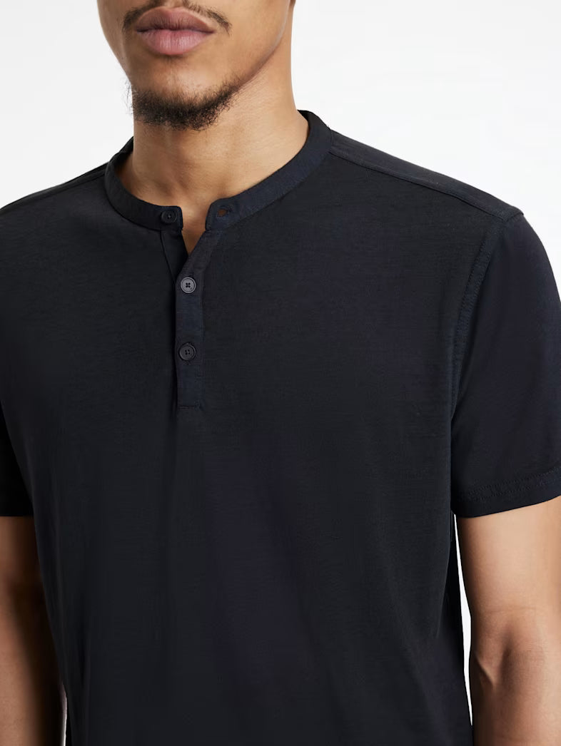 John Varvatos | Le t-shirt henley "Duke" - Bleu marine