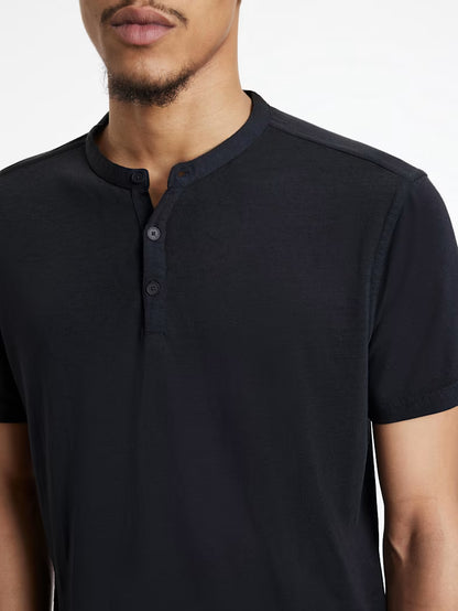 John Varvatos | Le t-shirt henley "Duke" - Bleu marine