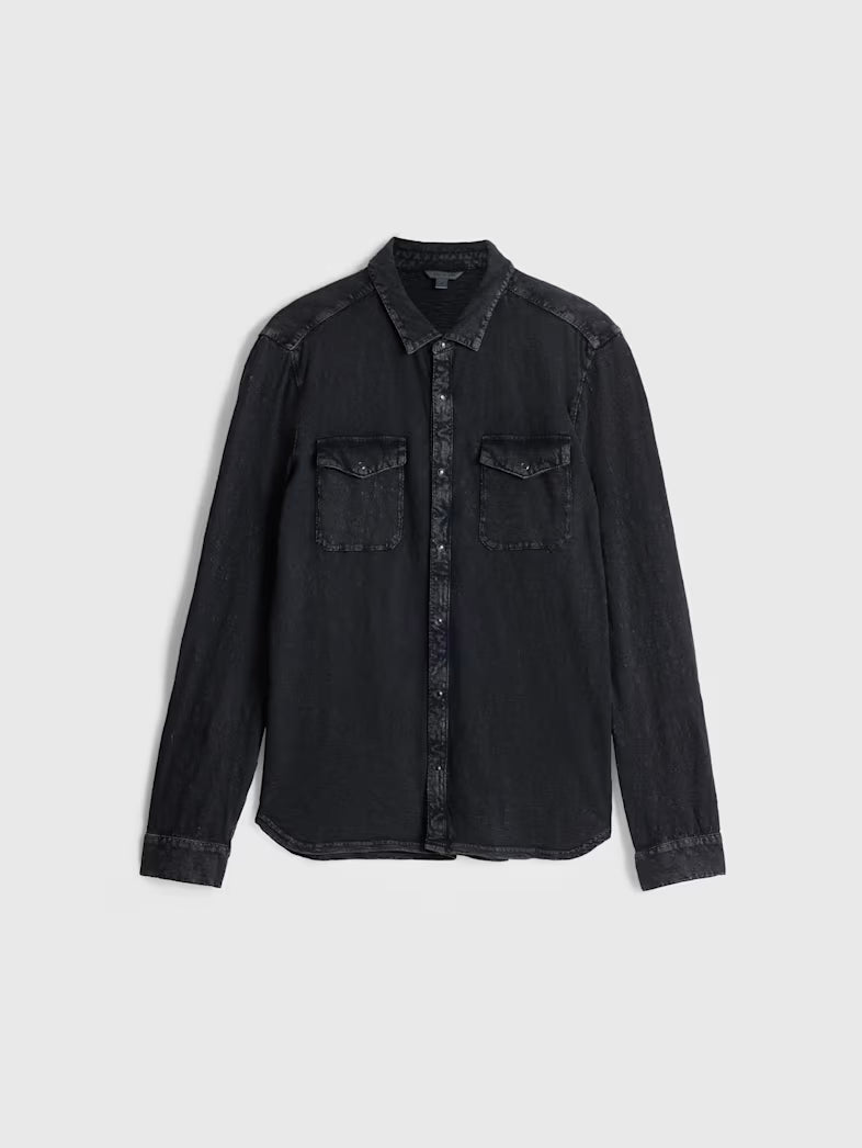 John Varvatos | Chemise western "Avron" - Charbon