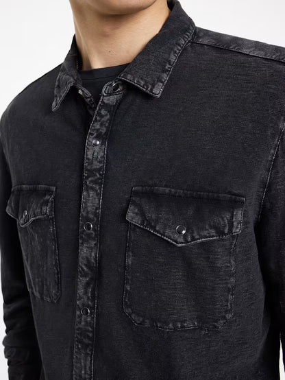 John Varvatos | Chemise western "Avron" - Charbon
